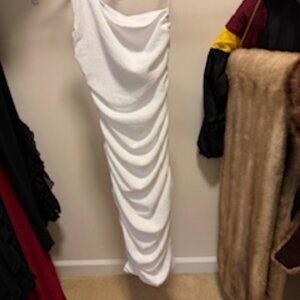 One Shoulder Body-Con Dress by Quit, Size 6, Off White, NWT